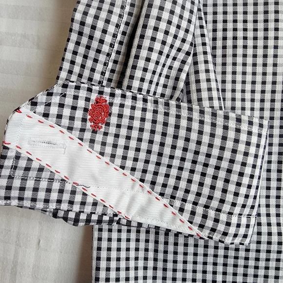 Robert Graham Black White Checked Long Sleeve Button Down Shirt Size 46 / 2XL - Picture 5 of 14